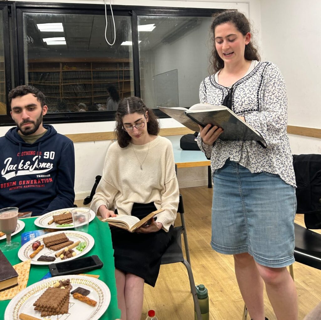 Technion JLIC Students leading the Chocolate Seder