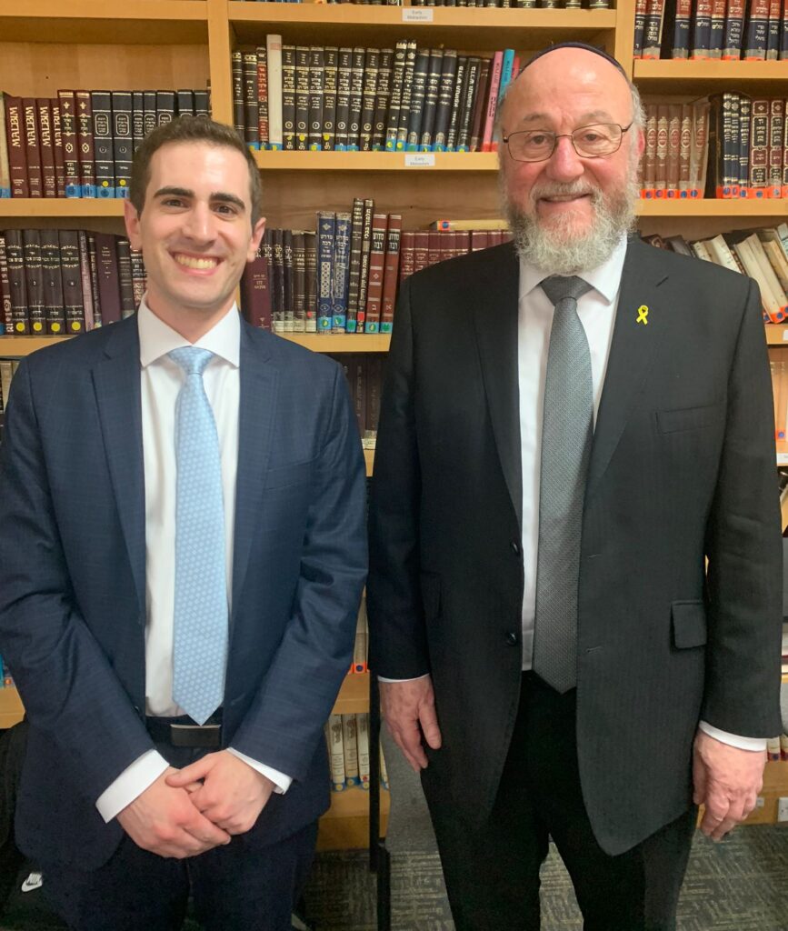 Rabbi Elie Buechler Hosts Chief Rabbi Mirvis at Columbia: A Day of Solidarity and Inspiration
