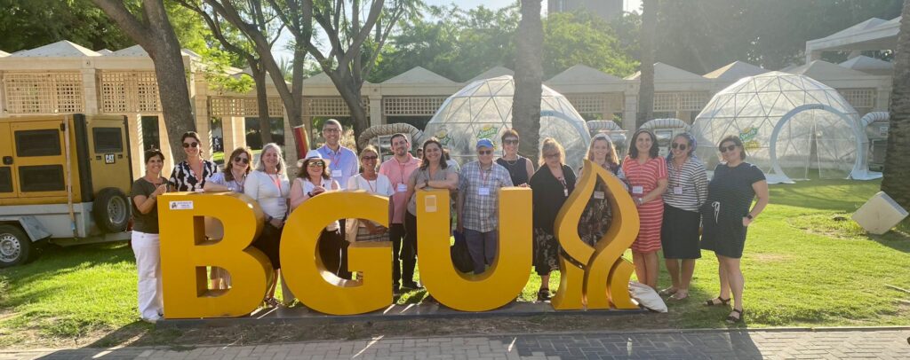 The guidance counselors from distinguished high schools across the United States after their meetings at Ben-Gurion University (BGU)