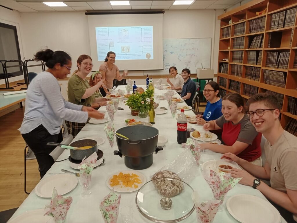 JLIC Technion students enjoying French Cuisine Night as part of their series on culture and diversity 