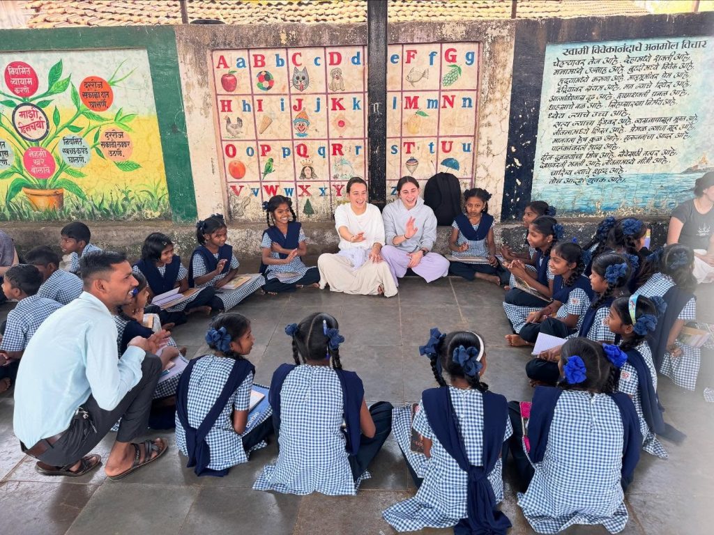 JLIC Rutgers students teaching English at a school in Mokhada, a rural region in northern Maharashtra, where the students engaged deeply with tribal communities.