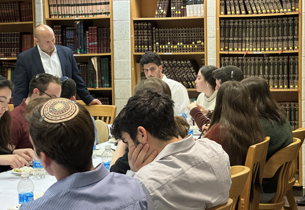 Former Israeli PM Naftali Bennett led an intimate dialogue with Yale JLIC students about Israel's future during a leadership dinner.