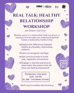 Real Talk Healthy Relationships Workshop flyer