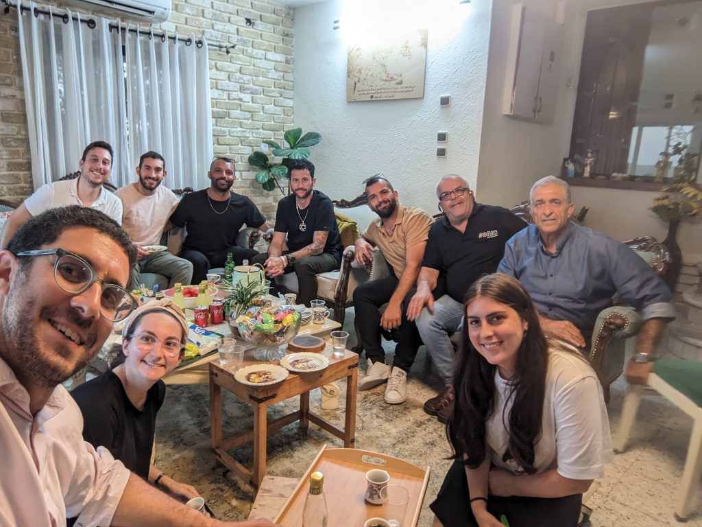 JLIC TLV community members are hosted at the home of Radi Najam former head of the Bet Jaan city council and IDF colonel (res.) after having visited the shiva of Wassim Mahmoud in June 2024