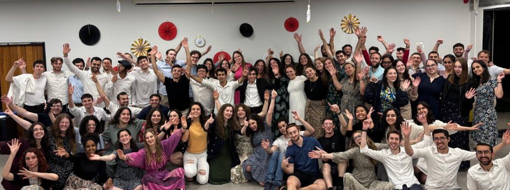 Students after the Shabbasino weekend at Technion