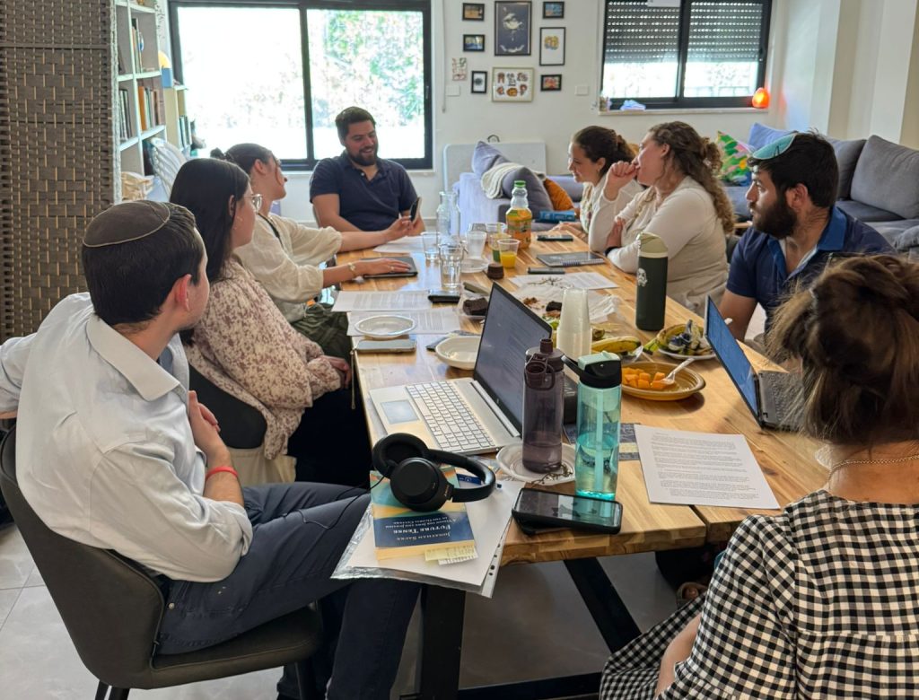 Member of JLIC Jerusalem starting their week at Sunday Morning and coworking 