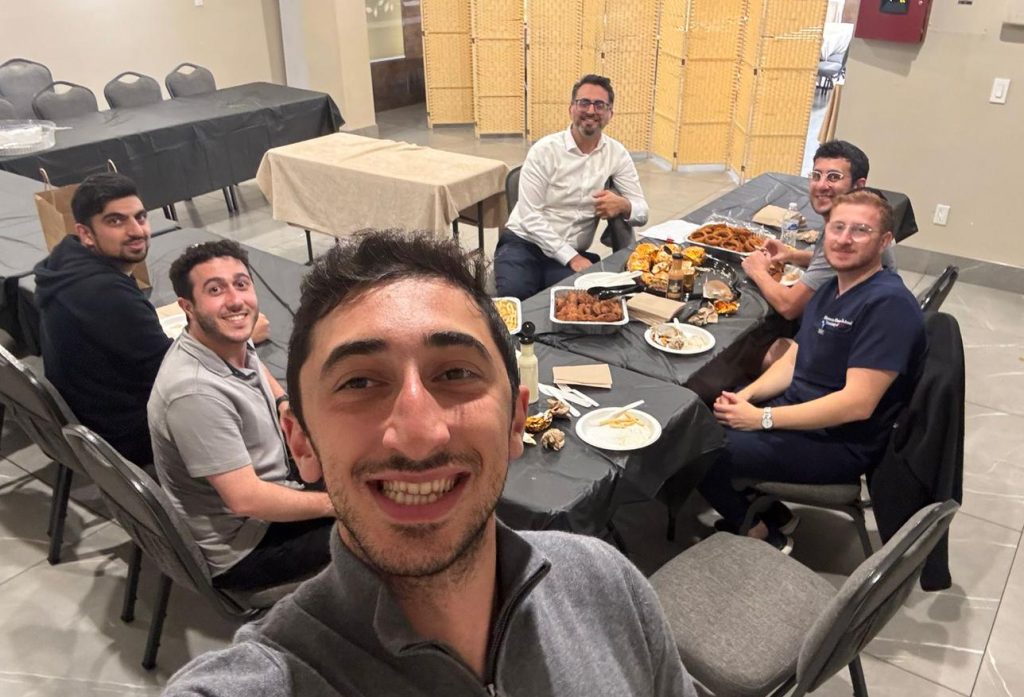 Some of the young professional who attended the artificial intelligence and judaism series
