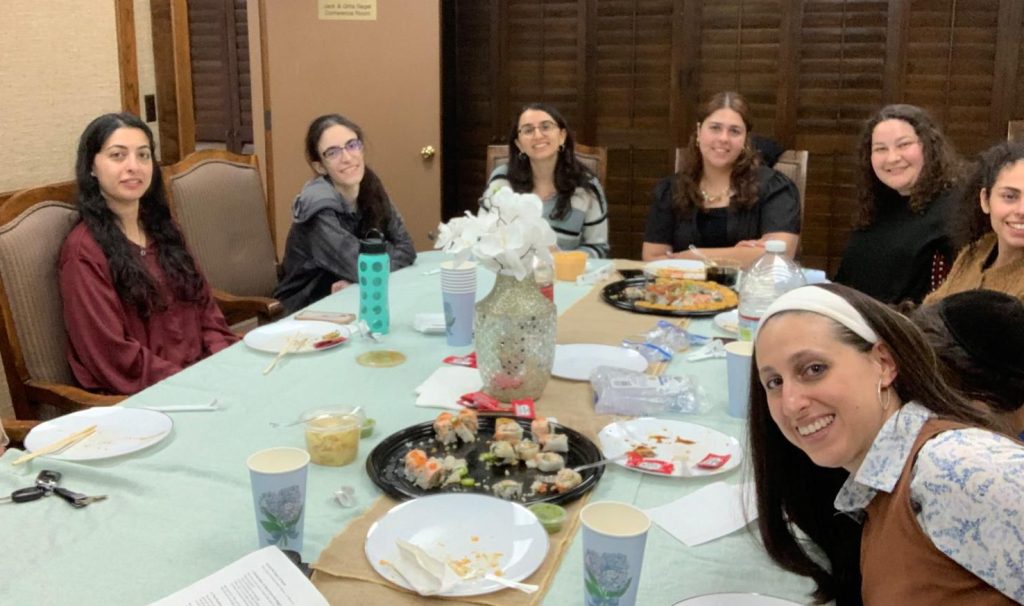 Some of the young professional who attended the artificial intelligence and judaism series