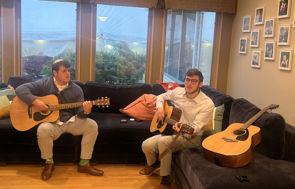 Some of the JLIC guys during a pre shabbat jam session
