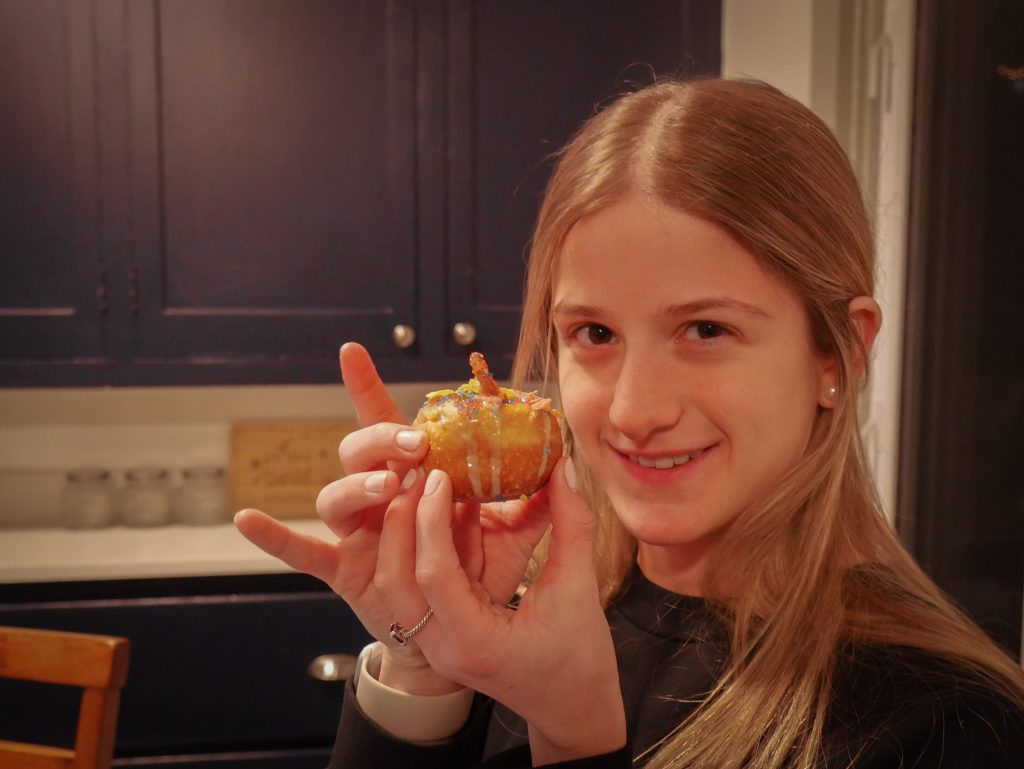 Chanukah 2025. JLIC at Cornell having a Chanukah party with some fun donuts 