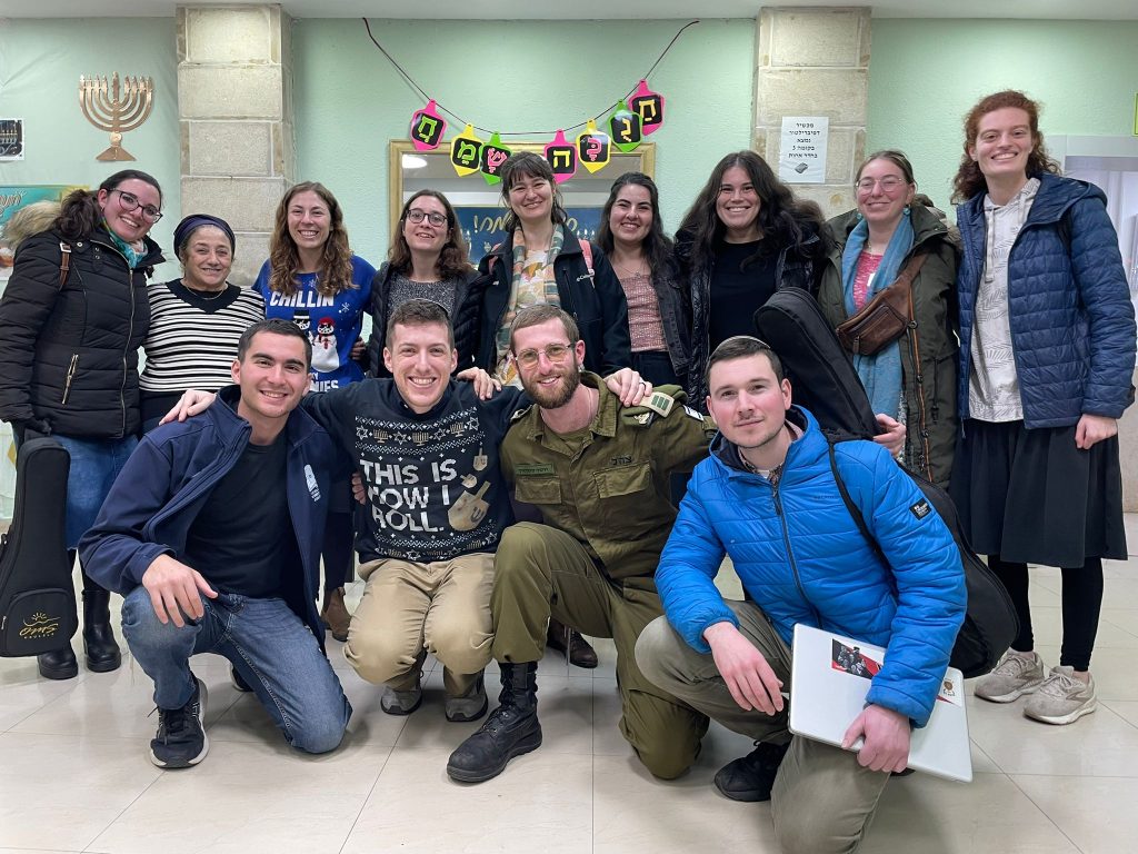 Chanukah 2025. JLIC in Jerusalem visiting people at an old age home so that everyone could celebrate together.