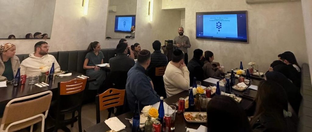 The JLIC West Young Professionals at a Melave Malka series for graduate students navigating marriage, new parenthood, and academic pressure. 