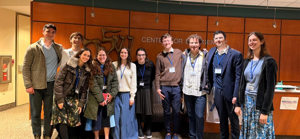 Students at JHU during the hackathon.