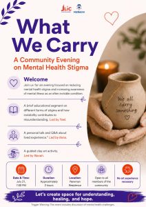 The promotional flyer for the mental health event